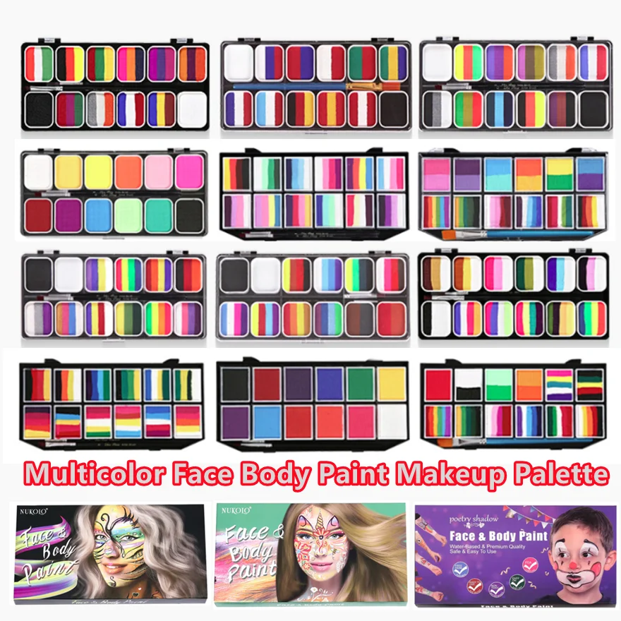 Cosplay Prop Paint - Wielokolorowy zestaw do malowania twarzy dla
