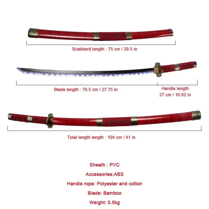 40 cali Roronoa Zoro Katana Nó – Cosplay Prop Dagger recenzja i cena
